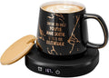 Coffee Mug Warmer, You are Awesome Mug with Coffee Warmer Set, Electric Coffee Cup Warmer for Desk 8H Auto Shut Off, Tea Beverage Warmer with 4 Temperature Setting, Birthday Christmas Women Man Gifts