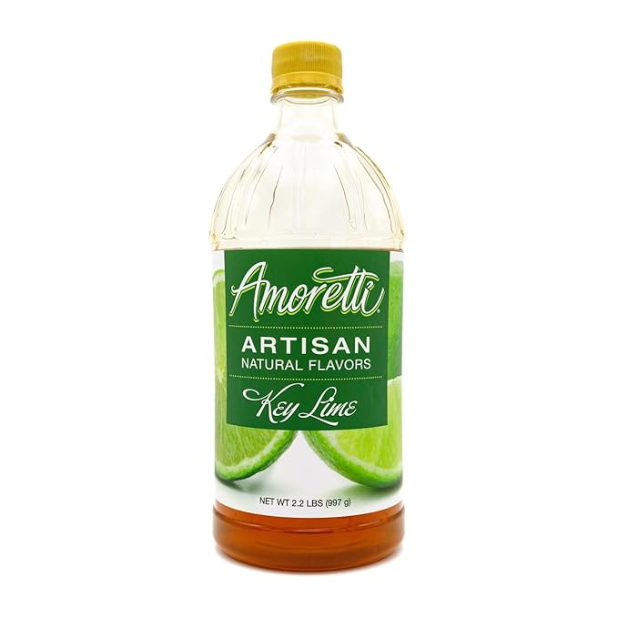 Amoretti - Natural Key Lime Artisan Flavor Paste, 2.2 lbs, Perfect For Ice Cream, Beverages, Cakes, and more, Preservative Free, Vegan, Gluten Free, No Artificial Sweeteners, Highly Concentrated