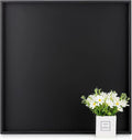 Hanobe Ottoman Tray for Living Room: Modern Extra Large Black Serving Decorative Trays with Cutout Handles for Coffee Table Home Decor, 20"