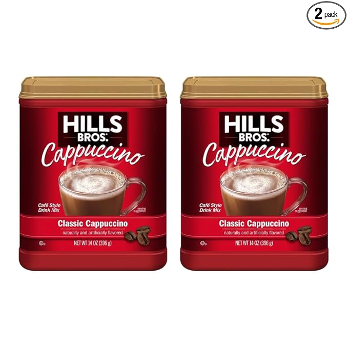 Hills Bros. Flavor Coffee (Classic Cappuccino, 14 Ounce (Pack of 2)