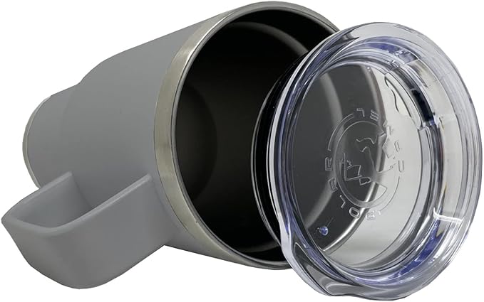 20oz Vacuum Insulated Travel Mug with Handle, Sushi, Personalized Engraving Included (Gray)