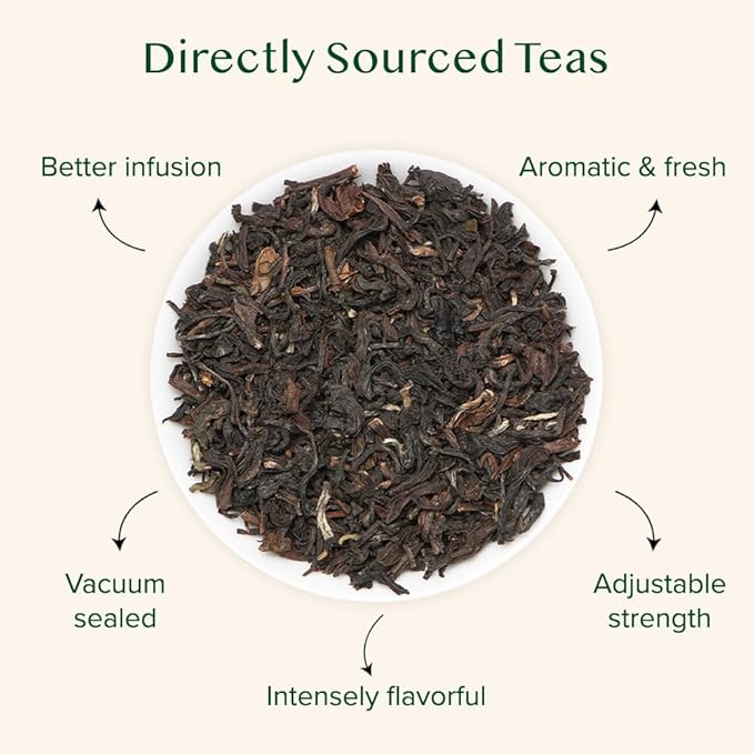 VAHDAM, Darjeeling Tea Leaves From Himalayas 340g (170+ Cups) Pure Unblended Darjeeling Black Loose Leaf Tea | Packed & Shipped Direct From Source In India