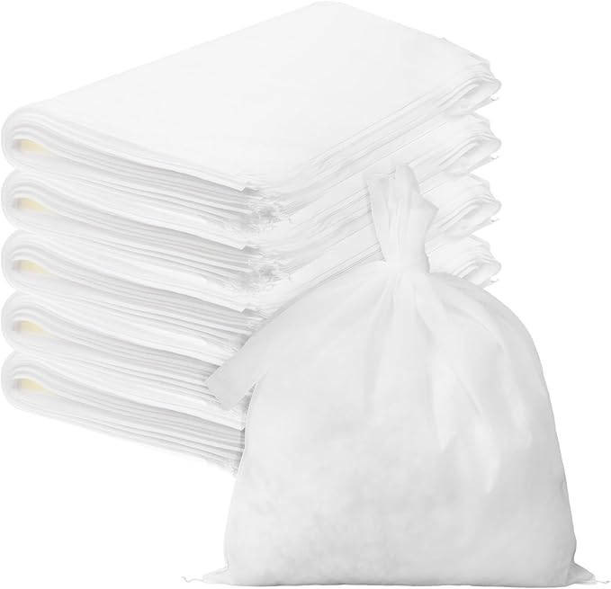 50pcs No Mess Cold Brew Bags, 17.72" x 19.69" inch Disposable Coffee Filter Bag Fine Mesh Brewing Drawstring Pouches for Iced Coffee Hot Tea Herbe Spice