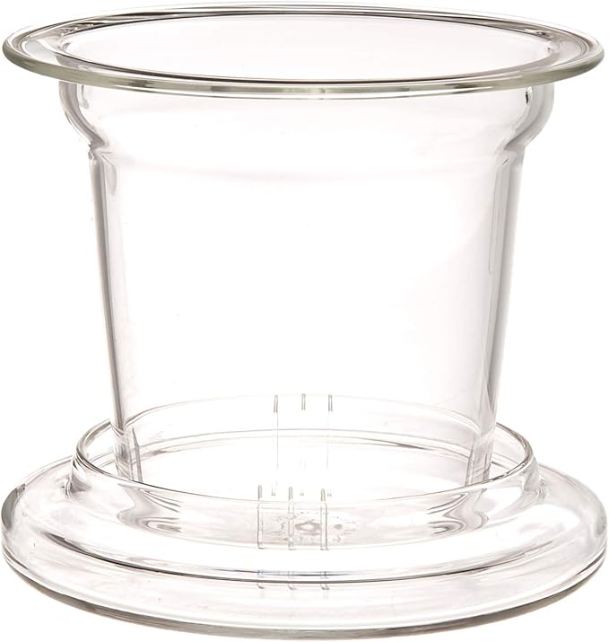 Teabloom Universal Glass Tea Infuser with Dual-Purpose Lid/Coaster – Hygienic, Non-Toxic Glass Filter for Loose Tea Leaves – Lead-Free & Cadmium-Free – Tea Purist's Choice
