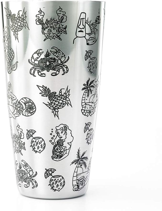 Barfly Cocktail Tin, Large 28 oz (828 ml), Stainless Steel, Tiki