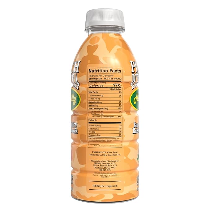 HillBilly Iced Teas and Lemonades, Peach Iced Tea 6 Count