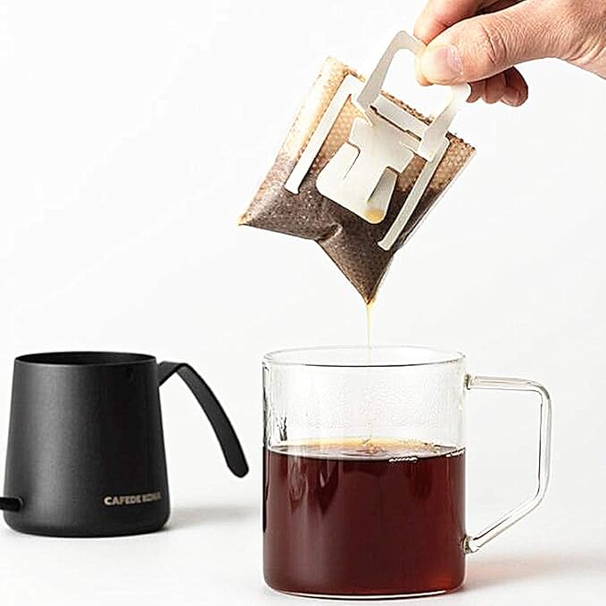 Coffee Filter Paper Bag 100 pieces, Hanging Ear Drip Coffee Bag Single Serve Disposable Drip Coffee Filter Bag Perfect for House, Travel, Office Daily (100)