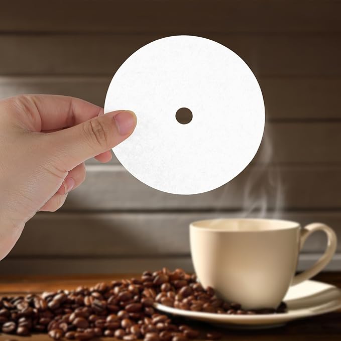 300 Count Percolator Coffee Filters, 3.74 Inch Natural Unbleached Disposable Coffee Filter Disc Coffee Filters for Percolators Coffee Pot