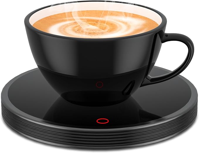 Coffee Cup Warmer, Mug Warmer for Desk, Electric Cup Beverage Warmer Plate with 2 Temperature Settings for Tea, Water, Cocoa, Milk, Auto Power Off