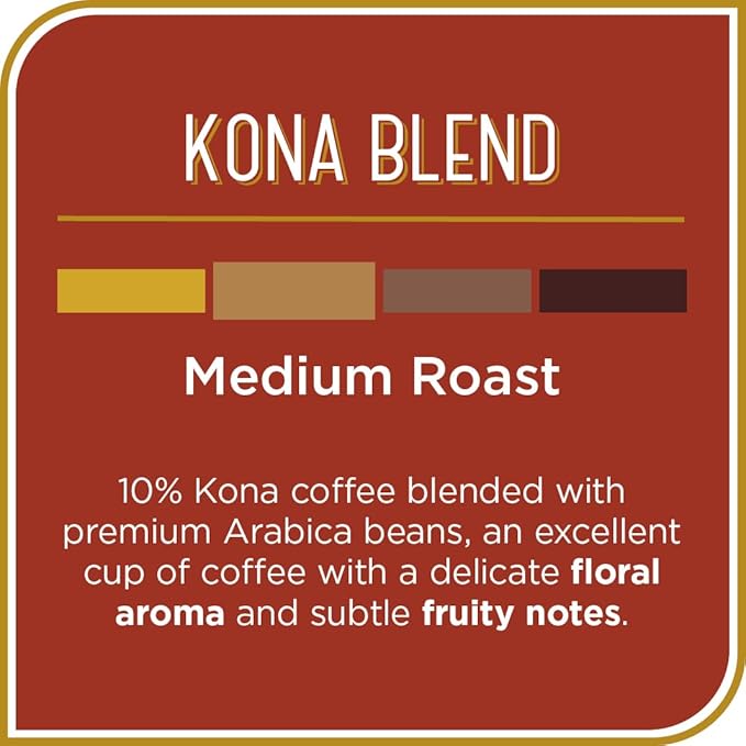 Don Francisco's Kona Blend Coffee - 100 K-Cup Compatible Single-Serve Pods - 10% Kona - Recyclable through TerraCycle - Compatible with Keurig Brewers
