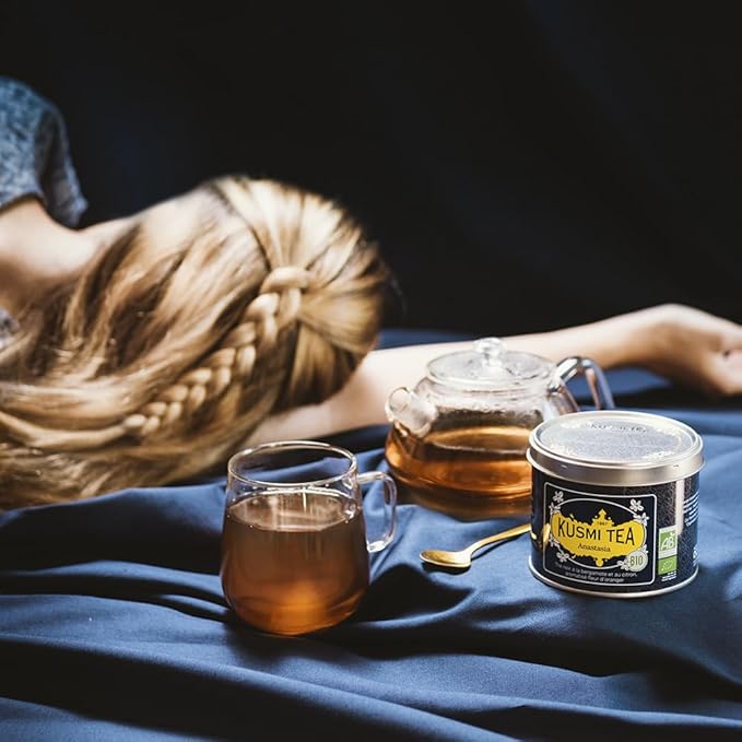 Kusmi Tea - Anastasia + Earl Grey Intense - Organic Black Tea - Blend of Black Tea - Caffeinated Tea - Loose Leaf Tea - 2 Tin Boxes of 3.5 oz