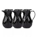 OCS Parts Set of 3 Easy Pour Thermal Coffee Carafes | 8-Inch Insulated Hot and Cold Beverage Pitcher Server for Coffee, Tea, Hot Chocolate and Water | 20-Ounce | Black