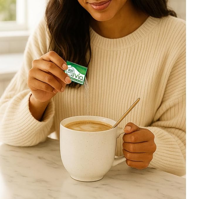 Truvias Natural Stevia Sweetener Packets – 400 Count – Zero Calorie Sugar Substitute, Plant-Based Sweetener, Keto Friendly, Original Flavor, Ideal for Coffee, Tea & Baking