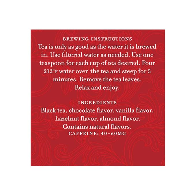 Harney & Sons Florence | 4oz Tin of Loose Chocolate Hazelnut Black Tea