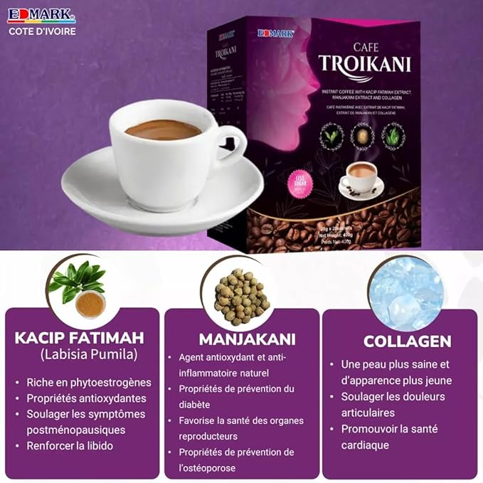 EDMARK Cafe Troikani Coffee Blend for Women - 15gx20 Sachets