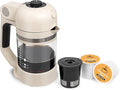VINCI Micro Café Smallest Single-Serve Coffee Brewer | Compatible with Keurig K-Cups, K-Pods | Glass Carafe | Enclosed Brewing for Hotter Coffee | Large Capacity Reusable Filter Cup Included (White)