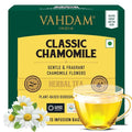 VAHDAM, Chamomile Herbal Tea Bags (15 Count) Caffeine Free, Non GMO, Gluten Free | 100% Pure Herbal Tisane - Sweet & Floral | Whole Leaf Tea Bags | Resealable Ziplock Pouch