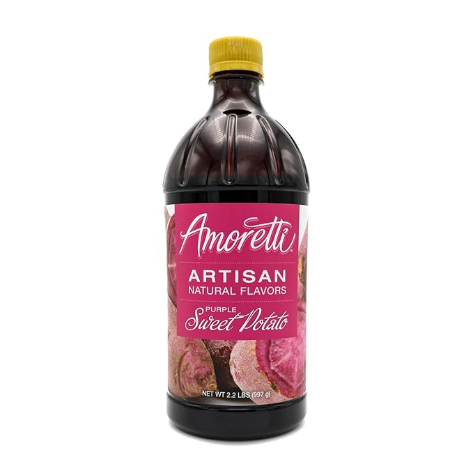 Amoretti - Natural Purple Sweet Potato Artisan Flavor Paste, 2.2 lbs, Perfect For Ice Cream, Beverages, Cakes, and more, Preservative Free, Vegan, Gluten Free, No Artificial Sweeteners, Concentrated