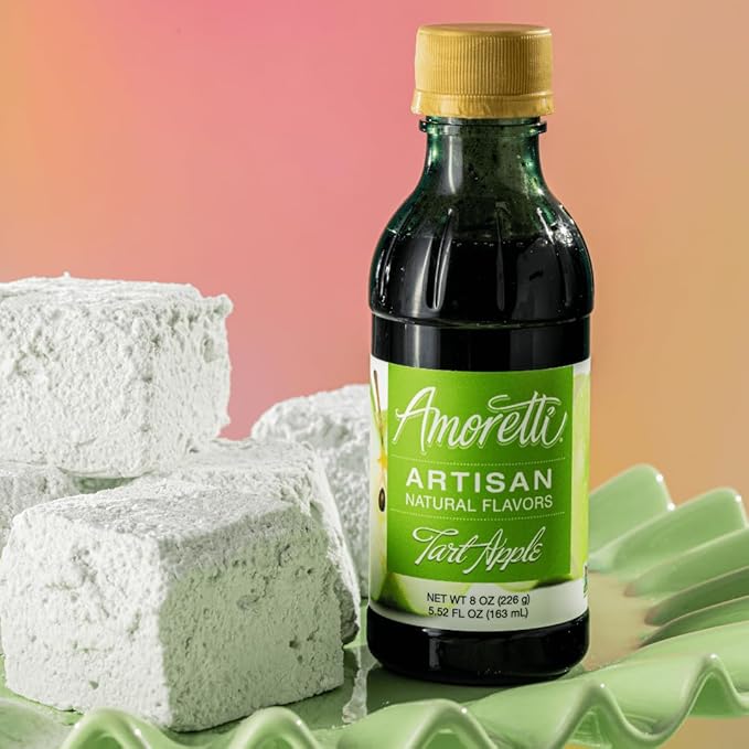 Amoretti - Natural Tart Apple Artisan Flavor Paste, 8 oz, Perfect For Ice Cream, Beverages, Cakes, and more, Preservative Free, Vegan, Gluten Free, No Artificial Sweeteners, Highly Concentrated