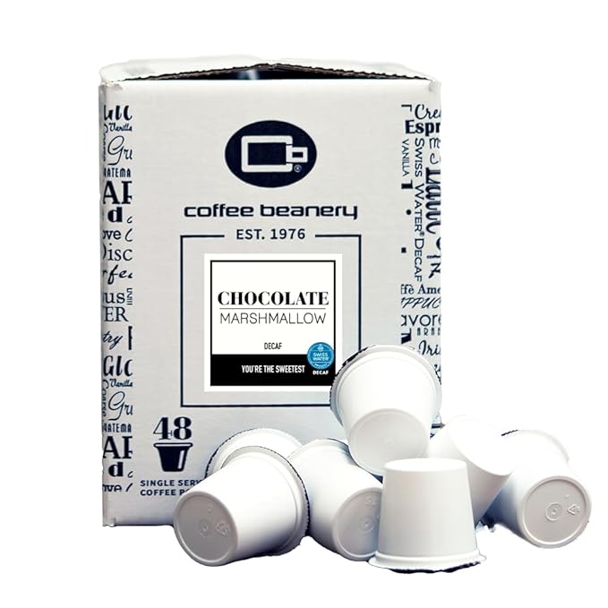 Chocolate Marshmallow Decaf Coffee Pods by Coffee Beanery | Gourmet Medium Roast Decaf Coffee Pods 96ct Bulk