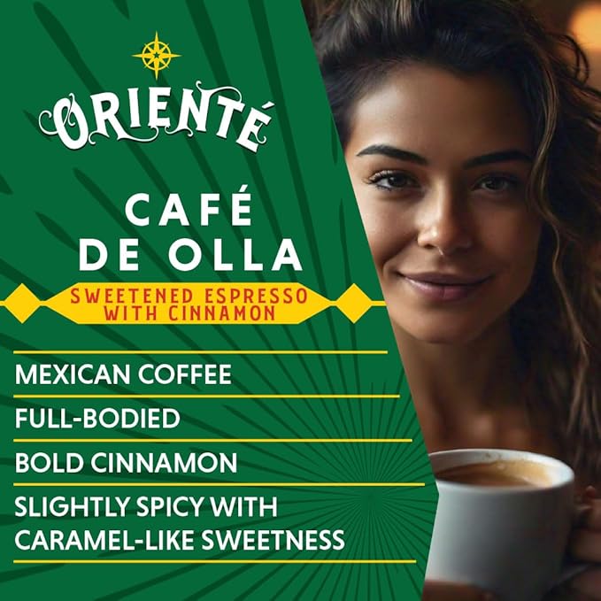 Oriente Sweetened Espresso with Cinnamon Coffee Pods, 50 ct, Dark Roast Flavored Cuban Inspired Coffee in Recyclable Single Serve Pods - 100% Arabica Beans, Compatible with Keurig K Cups Maker