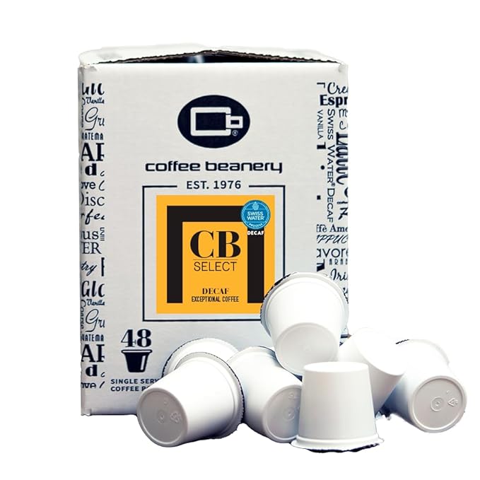CB Select Decaf Coffee Pods by Coffee Beanery - 48ct Arabica Gourmet Decaf Coffee Medium Roast