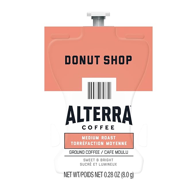 Flavia Alterra Donut Shop Coffee Freshpacks works only with Flavia Brewers, Medium Roast (Case of 100)