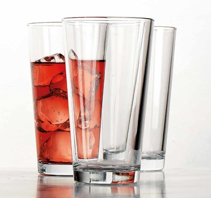 Drinking Glasses Set 17 OZ. Highball Glass Cups, Juice, Cocktails, Wine, Iced Tea, Bar Glass. Dishwasher Safe. (Set of 10) Beer Glasses