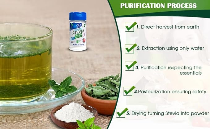 BSL 100% Pure Stevia Extract Powder Without Erythritol 0.6 Oz, No Artificial Sweetener, 620 Servings | Zero Calorie & Keto Friendly, Pure Stevia Powder
