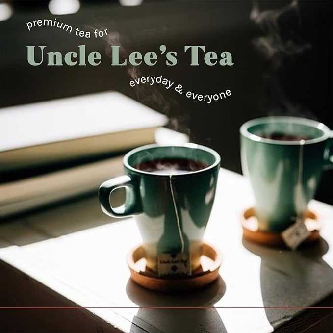 Uncle Lee’s Imperial Organic Chai Tea, Naturally Caffeine Free Golden Turmeric Ginger Tea, Organic Cinnamon, Chicory, Cardamom, Stevia, Clove & Black Pepper, 4 Pack of 18 Tea Bags per Box