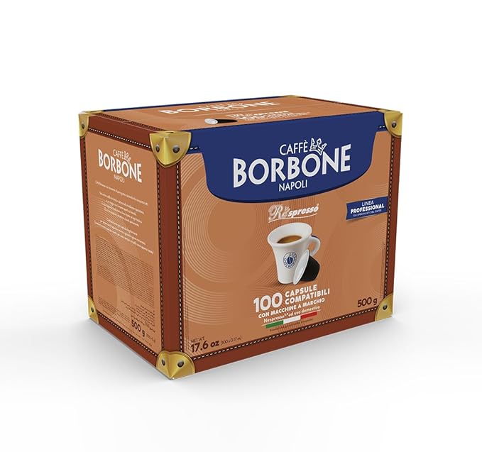 Caffè Borbone Blue Blend Nespresso Compatible Espresso Coffee Pods, 100 Count Espresso Pods