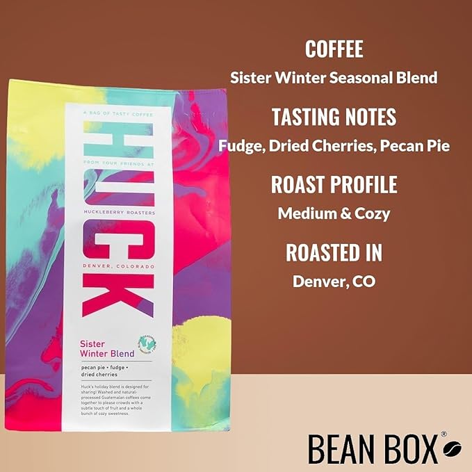 Bean Box Holiday Coffee Sampler - Sister Winter Seasonal Blend, 2-Pack, Whole Bean Coffee
