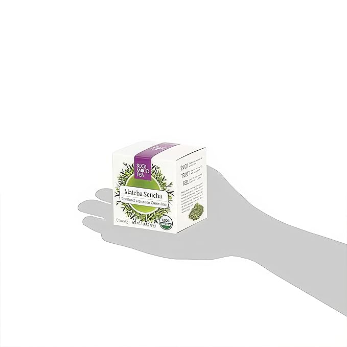 SUGIMOTO TEA Japanese Organic Matcha Sencha Green Tea Bags 12 Count Pack of 1