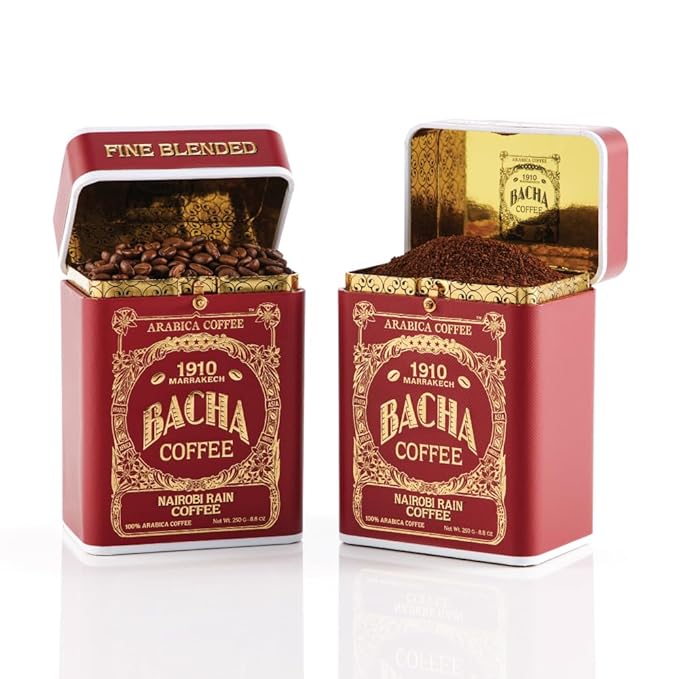 Bacha Coffee | Nairobi Rain Fine Blended Signature Nomad Collection, 100% Arabica Specialty Coffee, Whole & Ground Beans Bundle