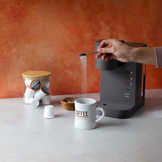 Fresh Roasted Coffee, Organic Mexican Water-Processed Half-Caf | USDA Organic, Kosher | Medium Roast 24 Pods for K Cup Brewers