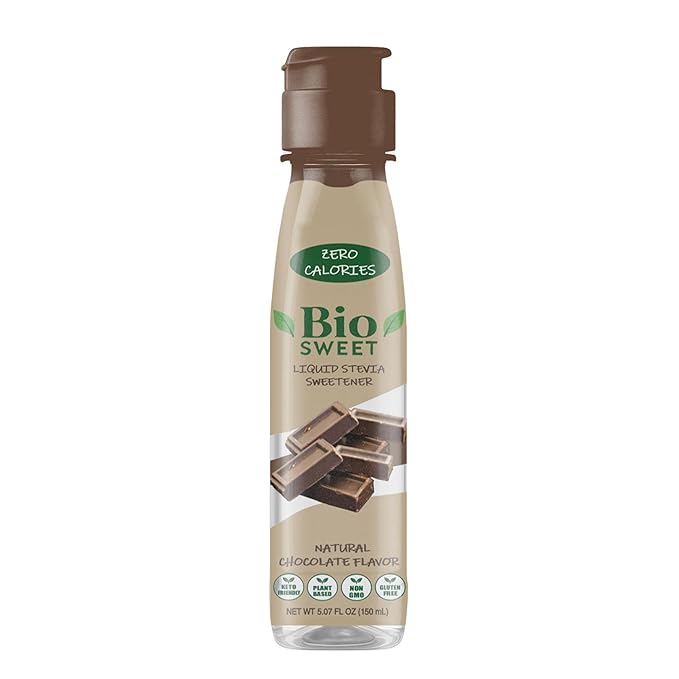 BioSweet Stevia Drops - Chocolate Flavor | Zero Calorie Liquid Sweetener | Non GMO, Keto & Diabetic Friendly, Gluten Free, Vegan | Nothing Artificial | 3,000 drops (5.07 Fl Oz)