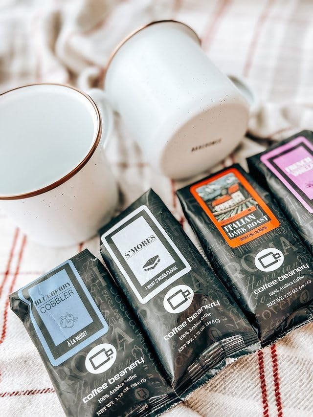 Coffee Beanery Chocolate Marshmallow Flavored Coffee, 1-1.75oz Try Me Size Coffee Sampler, Light-Medium Roast