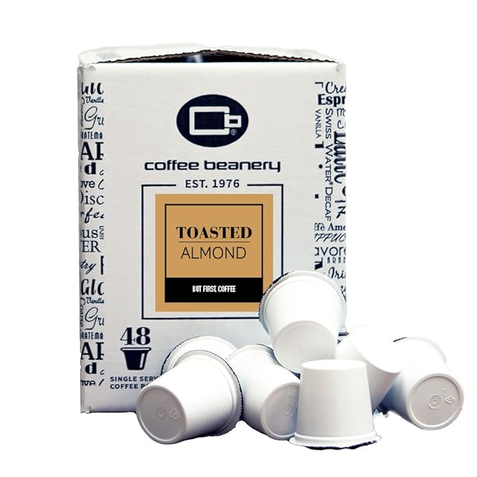 Toasted Almond Coffee Pods by Coffee Beanery | 192ct Bulk Medium Roast Arbica Coffee