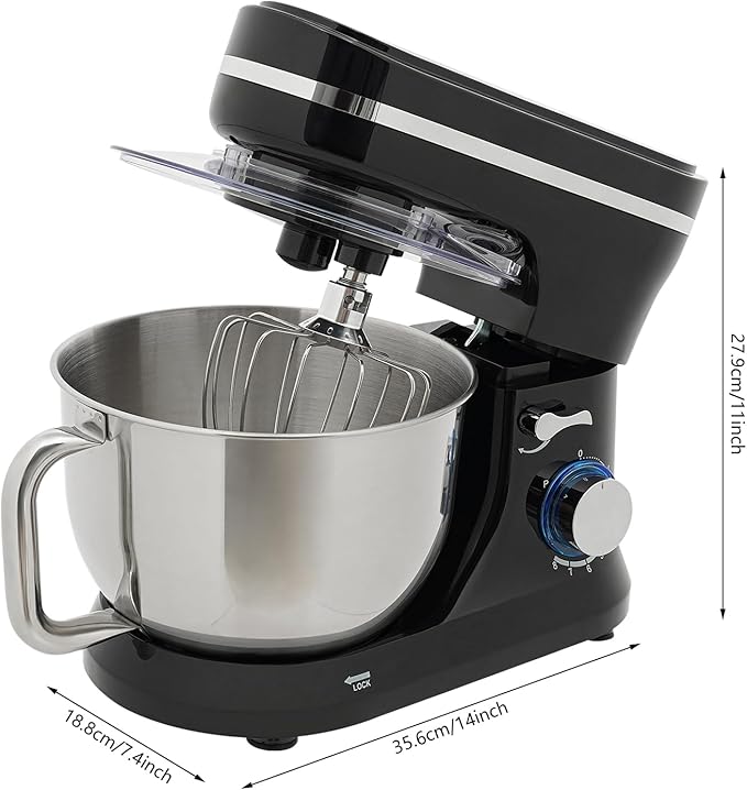Stand Mixer, 4.5L Tilt-Head Food Mixer 380W 9 Speeds Kitchen Electric Food Mixer with Beater, Dough Hook, Mixing Bowl for Baking, Cake and Most Home Cooks