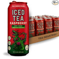 Tea Industries Black Tea with Raspberry Iced Tea – Sugar Free, Low Calorie Refreshing Drink, Natural Fruity Flavor, 16oz Cans (12-Pack)