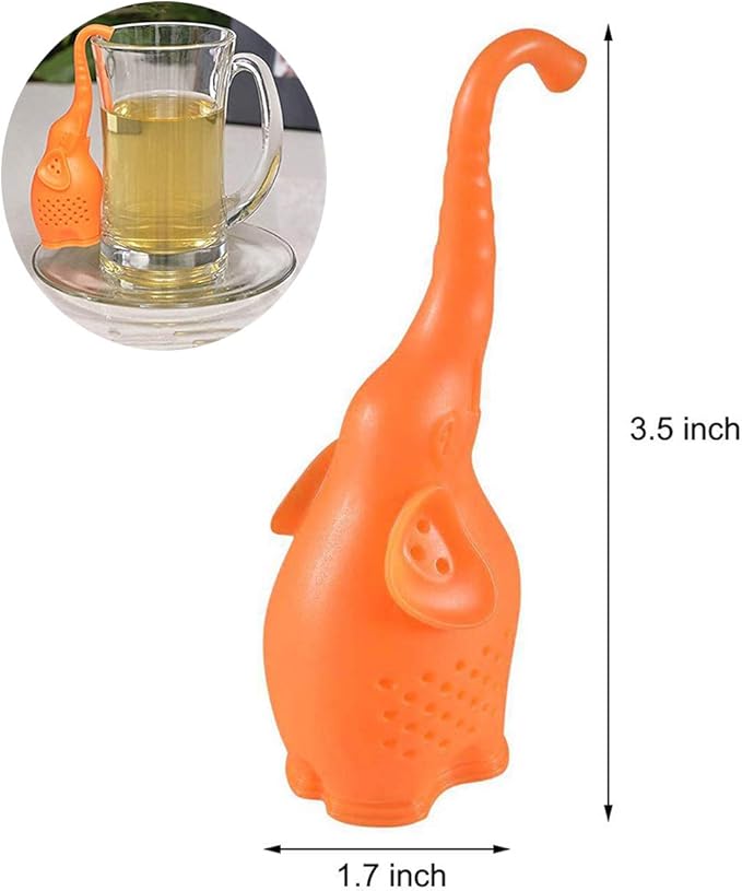 Konrisa Silicone Tea Infuser Set of 6,Creative Animal Tea Ball Strainer Tea Filters Loose Leaf Cute Tea Infuser Strainer Gift For Tea Lovers Includes Unicorn Owl Elephant Shark Squirrel Lemon