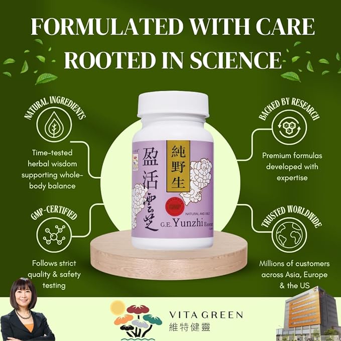 Turkey Tail Mushroom Capsules – Yunzhi Essence for Recovery, Health, and Wellness – Daily Immune and Digestive Support with Antioxidants – Pure Beta-Glucan Extract from Fruiting Bodies (60 Capsules)