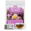 60 Premium Red Clover Tea Bags, Made with 100% Natural Red Clover Flowers & Herb, Rich in Antioxidants & Supports Wellness, No Additives & Caffeine Free.
