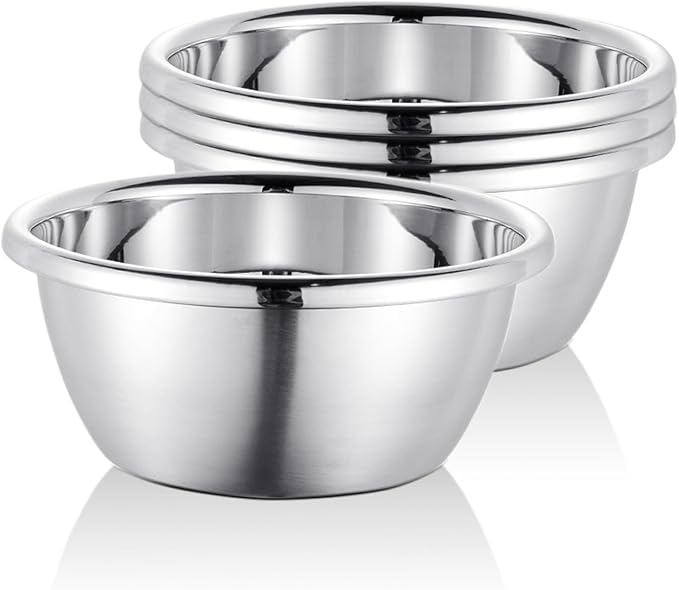 Stainless Steel Salad Bowls 54Oz Large Lightweight Unbreakable Cereal Bowls Set Non-Toxin Dishwasher Safe BPA Free and Healthy (4)