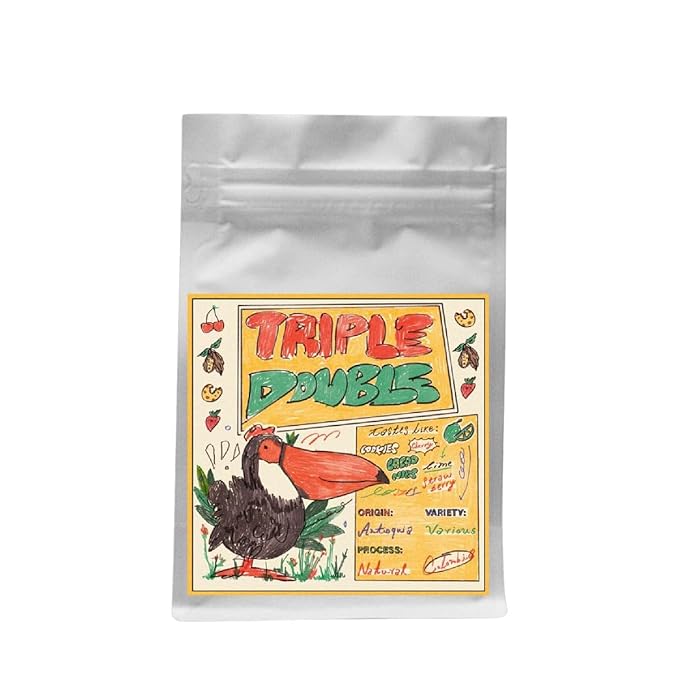 Triple Double, an Experimental Colombian Coffee - Roasted by Portrait Coffee - Freshly Ground Coffee - 12 Ounce Bag