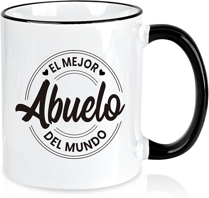 Grandpa Gifts, Best Abuelo Gifts In Spanish, El Mejor Abuelo Del Mundo Coffee Mug, El Abuelo Gift, Regalos Para Abuelo, Father's Day Birthday Christmas Gift for Grandpa, Abuelo Mugs, 11Oz