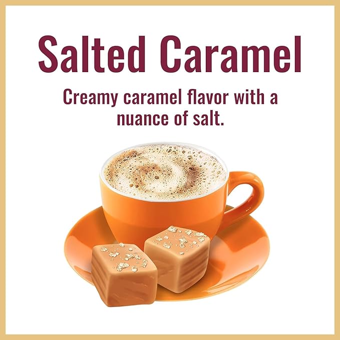 Hills Bros. Flavor Coffee (Salted Caramel, 14 Ounce (Pack of 2)