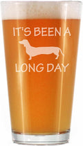 Long Day - Funny Pint Glass for Beer - Unique Dachshund Gifts for Men & Women - Fun Dachshunds Themed Decor