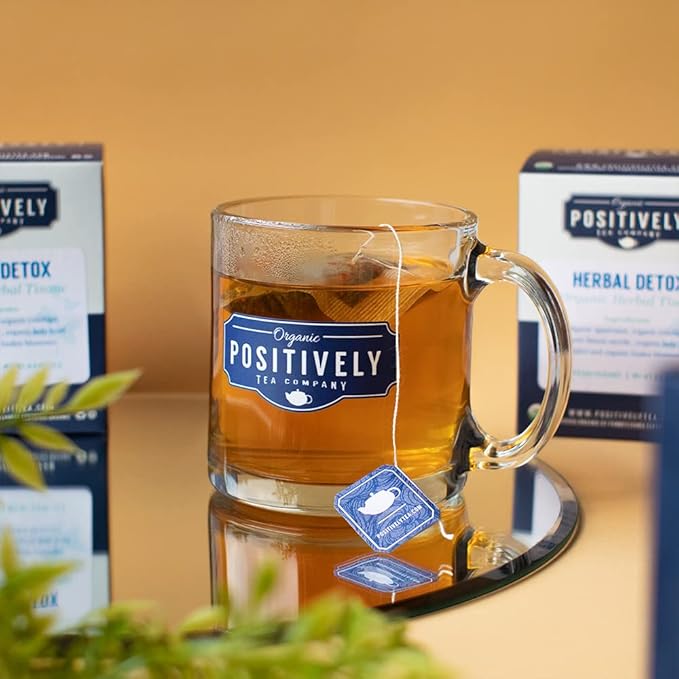 Organic Positively Tea Company, Herbal Detox Tea Bags, 20 Count