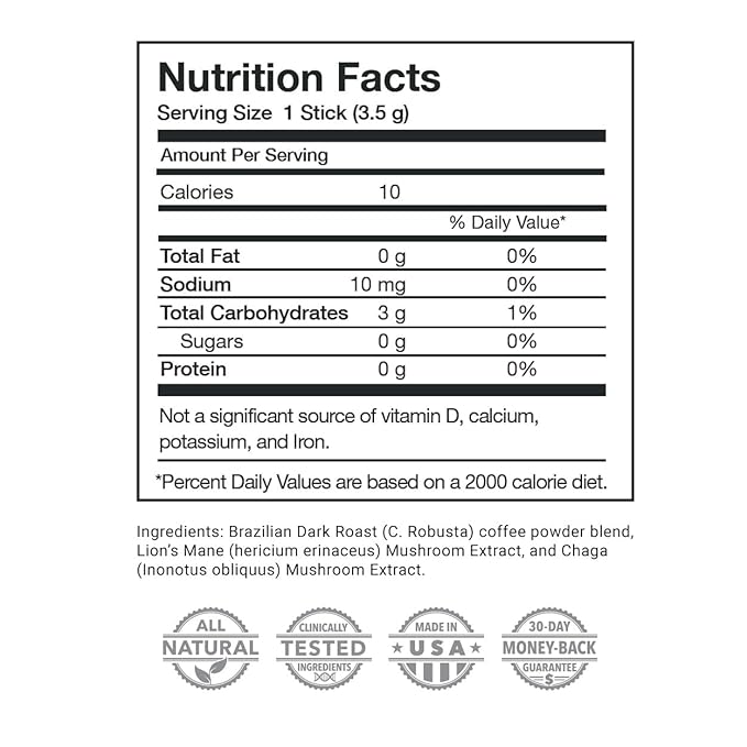 Mushroom + Coffee, Javita Immune & Defend Blend of Chaga, Lion's Mane and Dark Roast Robusta Coffee for Morning Boost, Wellness Support, Smooth, Convenient Coffee Mix (4 box/96 serv)